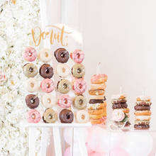 Expositor de donuts para pared, soporte para fiestas, tablero de donuts de acrílico transparente, decoración de boda, decoraciones de mesa de cumpleaños 2024 - compra barato
