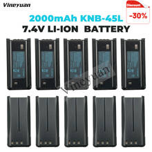 10X KNB-45 KNB-45L 2000mAh литий-ионный аккумулятор совместим с Kenwood TK-3312 TK-2200 TK-2207 TK-2312 TK-3200 TK-3207 TK-2202L 2024 - купить недорого