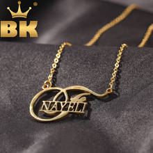 Colar com letras iniciais personalizadas do king, gargantilha de aço inoxidável com nome personalizado, acessórios elegantes, joias hip-hop 2024 - compre barato