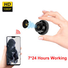 Minicâmera de segurança wifi 1080p, filmadora de vídeo para vigilância doméstica, 2 vias, áudio com detecção de movimento, visão noturna 2024 - compre barato