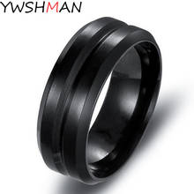 Мужские и женские кольца из нержавеющей стали 8 мм, простые обручальные кольца из нержавеющей стали, подарочные украшения для свадебной вечеринки 2024 - купить недорого