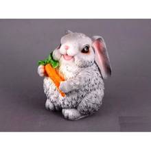 Hare with carrot 3D, silicone form 2024 - buy cheap