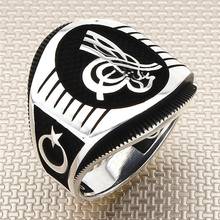 Ottoman Tugra Turkish Flag Silver Ring Men's Solid 925 Sterling Quality Elegant Charming Unusual Design New Impressive Perfect 2024 - buy cheap