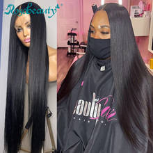 Rosabeauty 360 Lace Frontal Wig 30 40 Inch Straight Glueless 13X4 Lace Front Human Hair Wigs Brazilian For Black Women 2024 - buy cheap