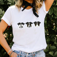 Женская футболка из 100% хлопка с принтом собак, забавная Повседневная футболка с круглым вырезом и коротким рукавом для любителей домашних животных на лето 2024 - купить недорого