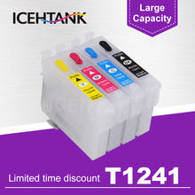 ICEHTANK T1241 набор чернил для заправки картриджа для принтера Epson Stylus NX125 NX127 NX130 NX230 NX330 NX420 NX430 рабочей силы 320 принтер 2024 - купить недорого