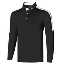 Ropa de Golf para hombre, camiseta de manga larga, 4 colores, tela JL, polo deportivo de ocio al aire libre, primavera y otoño 2024 - compra barato