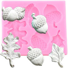 Nut Acorns Leaves Silicone Molds DIY Christmas Cupcake Topper Fondant Cake Decorating Tools Candy Clay Chocolate Gumpaste Moulds 2024 - buy cheap