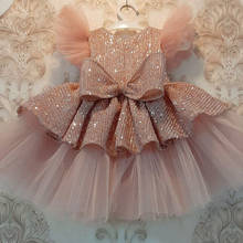 Infant Sequins Baby Girls Princess Dress For Baby First 1st Year Birthday Christmas Party Baptism Dress Newborn Clothes Costume 2024 - купить недорого
