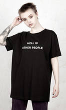 Hell is others people-Camiseta gótica para mujer, ropa 100% de algodón, estilo callejero tumblr, informal, a la moda, unisex 2024 - compra barato