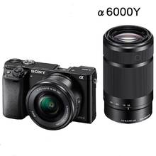 Sony-ILCE-6000 Digital A6000Y A6000, lente de 24,3 MP, de Cámara Cuerpo, 16-50mm y 55-210mm, color negro, novedad 2024 - compra barato