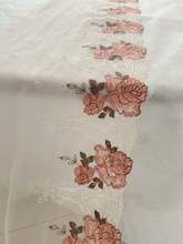 5 yards Blush Pink Embroidered Lace Trim Mesh Lace Trim With Peach Pink Peony Rose Colored Tulle Lace Trim 2024 - buy cheap