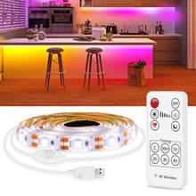 Tira de luces LED USB 2835, cinta Flexible con control remoto RF, para cocina, PC/TV, lámpara de retroiluminación, DC5V 2024 - compra barato