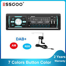 Essgoo-autorradio con reproductor MP3 para coche, 1 Din, DAB, RDS, AM, Bluetooth, Audio estéreo, FM, receptor de Radio, USB, transmisión de señal Digital 2024 - compra barato