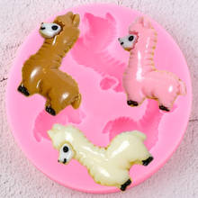 Alpaca llama Silicone Mold Candy Clay Resin Molds Animals Cupcake Topper Fondant Cake Decorating Tools Chocolate Gumpaste Moulds 2024 - buy cheap