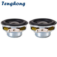 Tenghong mini caixa de som portátil, alto-falante de borracha lado ndfeb magnético bluetooth, 2 peças 40mm, 16 core 4 ohm 5w, alcance completo 2024 - compre barato