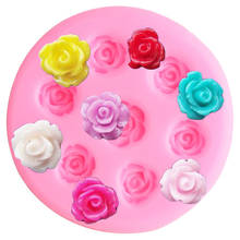 7-Hole Rose Cupcake Topper Fondant Cake Decorating Tools Baby Birthday Cake Border Silicone Mould DIY Candy Clay Chocolate Mold 2024 - buy cheap