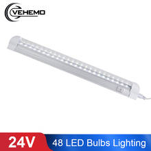 Vehemo 24V 5.04W Trucks Vehicle 18 LED Modified Cab Work Working White Lighting Lights Lamp Bulb Car Interior Light Bar 6000K 2024 - buy cheap