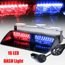 16 LED Red/Blue 12V Car Truck Emergency Flasher Dash Strobe Warning Light LED Day Running Flash Police Flashing Lamp Assembly 2024 - buy cheap