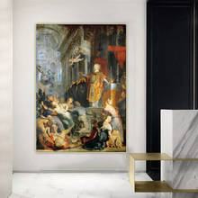 Lienzo de pintura al óleo de Citon Peter Paul Rubens, cuadro decorativo de San Valentín de Loyola, obra de arte, decoración de pared para el hogar 2024 - compra barato