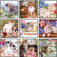 Embroidery Counted Cross Stitch Kits Needlework - Crafts 14 ct DMC DIY Arts Handmade Decor - Cute Cats Collection 2024 - buy cheap