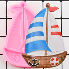 Sailboat Silicone Mold DIY Party Fondant Cake Decorating Tools Candy Polymer Clay Chocolate Gumpaste Mould Cake Baking Moulds 2024 - buy cheap