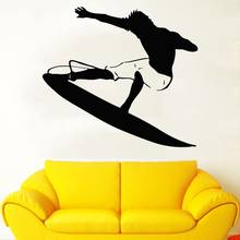 Vinyl Surfer Silhouette Wall Sticker Decal Surfing Sports Sticker Home Art Decoration A003110 2024 - buy cheap