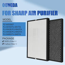 FZ-W53SEF filter with Carbon filter and HEPA filter For Sharp FU-W53TA, FU-W43TA, FU-S51TA and FU-S40TA air purifier filter 2024 - buy cheap