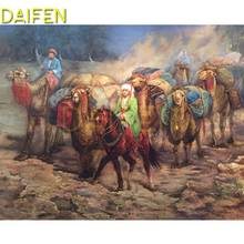 Full Round Diamond painting Cross stitch Camel desert man Full Square Diamond embroidery Camel desert man DIY 3D Diamond mosaic 2024 - buy cheap