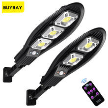Atualizado led solar luz ao ar livre à prova dwaterproof água jardim lâmpada de parede três pir sensor movimento com controle remoto solar noite lâmpada