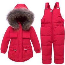 Niños nieve overoles invierno Niño mono con capucha abajo abrigo caliente Infante Snowsuit invierno overoles para niños 2024 - compra barato