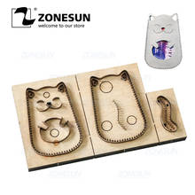 ZONESUN C3 Bank Credit Card Holder Custom Leather Cutting Die Handicraft Punching Tool DIY Paper Clicker Die Wooden Template 2024 - buy cheap