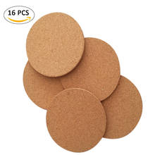 16pcs 4 inch Round Cork Wood Coaster Modern Brief Style Non-slip Insulation Coffee Cup Glass Coaster Table Decoration 2024 - buy cheap