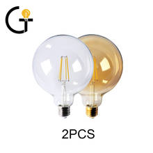Chrismas Decor 2pcs/lot Retro Edison Filament Bulb G125 8w E27 Bombillas 220-240v Gold Glass Bulb Home Decoration 2024 - buy cheap