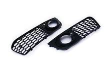 Gloss Black Honeycomb Style Black/Chrome Ring Open Vent Front Fog Light Grille For Audi A4 B8 2024 - buy cheap