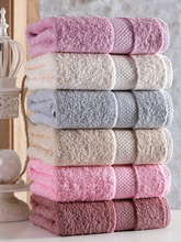 6Pcs 50x85cm %100 Organic Cotton Face Towel, Plain Dyed, Multi Color, Solid Woven Unisex Super Absorbent Soft Home Textile 2021 2024 - buy cheap