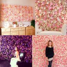 Flores artificiais de parede, 40x60cm, decoração de flores de seda, painel de parede, cenário decorativo de casamento, acessórios de decoração, casamento 2024 - compre barato