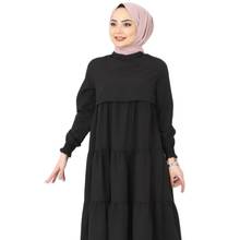 Vestido traf muçulmano moda feminina casaco hijab vestido 2024 - compre barato