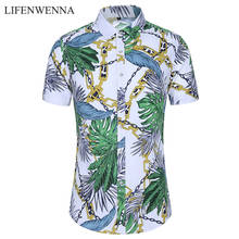 2020 Men's Summer Shirt New Fashion Flower Print Short Sleeve Shirts Men Plus Size Beach Hawaiian Tops Blouse Male 5XL 6XL 7XL 2024 - buy cheap