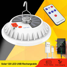60w ultra brilhante 120 led lâmpada de acampamento ao ar livre portátil recarregável energia solar lanterna luz de emergência noite mercado luz 2024 - compre barato