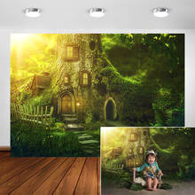 Telón de fondo de fotografía de bosque de jungla de fantasía, decoración de fiesta de elfos, retrato de bebé, Fondo de foto para estudio fotográfico 2024 - compra barato