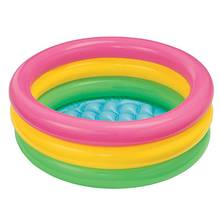 INFEX-piscina inflable para niños, piscina con marco de arcoíris, 61X22 CM de 1 a 3 años, casa de campo, lavabo, bomba de filtro con Marco, escalera para casa de campo, Verano 2024 - compra barato
