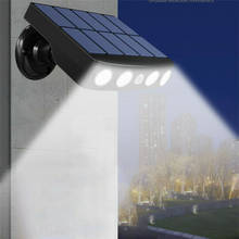 Lámpara LED de pared alimentada por energía Solar, con Sensor de movimiento PIR, giratoria, impermeable, para exteriores, calle, jardín, luces de pared de seguridad 2024 - compra barato