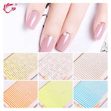 2pcs 3D Nail Sticker Curve Stripe Lines Nails Stickers Gradient Adhesive Striping Tape Nail Foil Nail Art Stickers Decals Silver 2024 - buy cheap