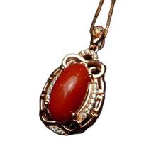 KJJEAXCMY Fine Jewelry Natural Red Coral 925 Sterling Silver Women Gemstone Pendant Necklace Chain Support Test Beautiful 2024 - buy cheap