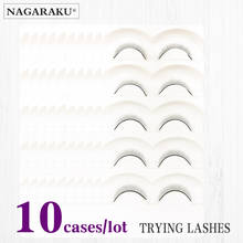 NAGARAKU 10 Trays Set False Eyelashes Handmade Training Lashes For Beginners Eyelash Extensions  Beauty Salon Student Practice 2024 - buy cheap