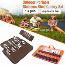 Outdoor Picnic Cookware Set Stainless Steel Fork Knife Utensil Spoon Set Campping Tableware BBQ 2024 - buy cheap