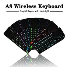 Mini Wireless A8 Keyboard Air Mouse 2.4G 7color Backlit Handheld Touchpad for phone smart tv box android 2.4G Wireless Presenter 2024 - buy cheap