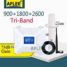 75dB 4G Signal Amplifier 900 1800 2600 Tri-Band Booster 2G 3G 4G LTE 1800 Cellular Signal Amplifier Cell Phone Signal Repeater 2024 - buy cheap