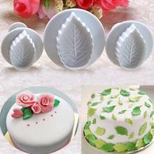 Cake Rose Leaf Plunger 3Pcs Fondant Decorating Sugar Craft Mold Cutter Cake Decorating Pastry Cookie Cake Tools Drop Shipping 2024 - buy cheap